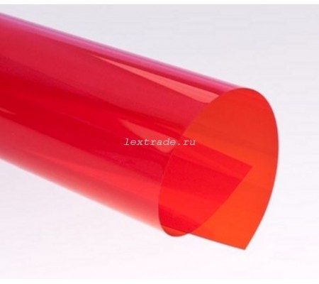 Обложки прозрачные пластиковые A4 0,2 мм, красные