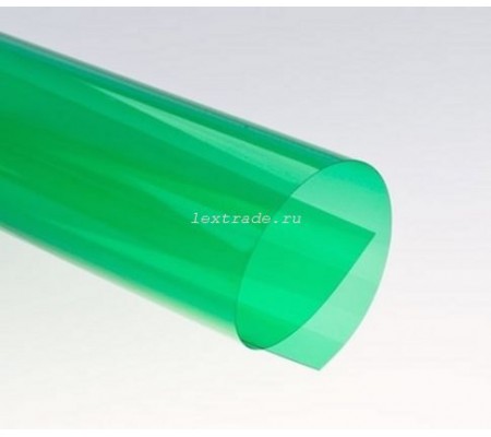 Обложки прозрачные пластиковые A4 0,2 мм, зеленые